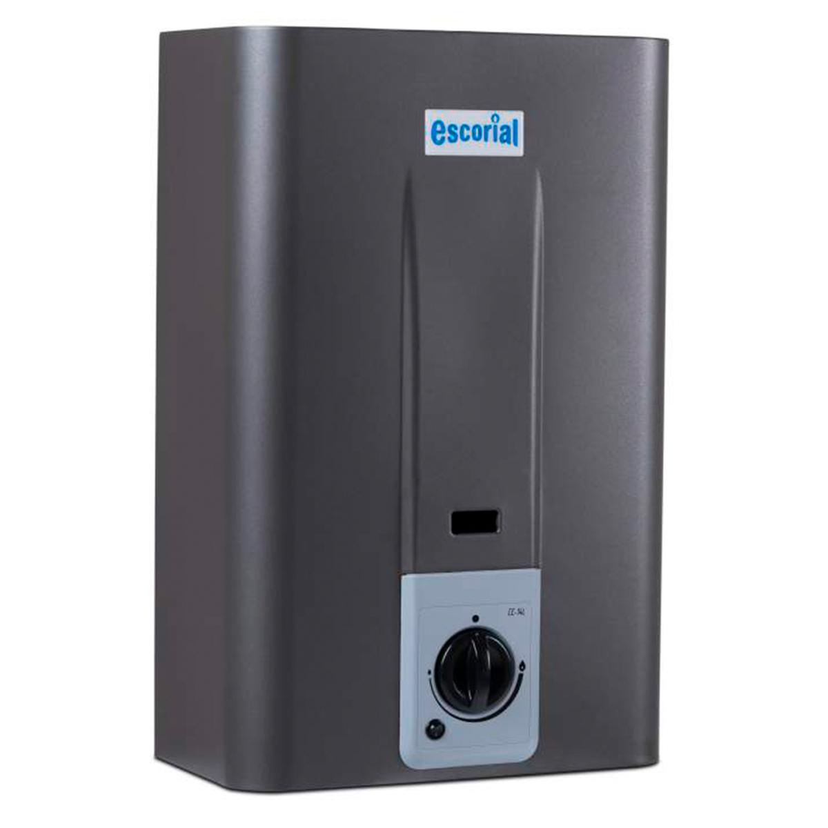 Calefon A Gas Natural 14L Escorial CE-14LBN Grafito